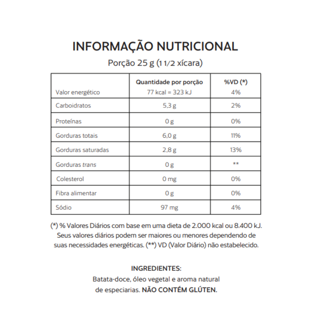 Caixa c/ 24 unid. Chips de  Batata-Doce Especiarias Roots To Go 45g