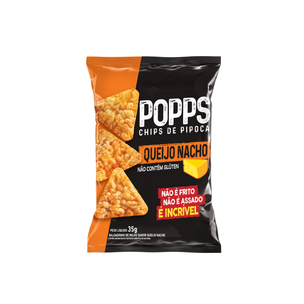 Popps Chips de Pipoca Nacho 35g